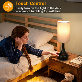 LEDIKON bedside lamp base offers stable support on nightstands.