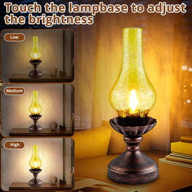 LEDIKON vintage lamp showing 3-way dimming for flexible mood