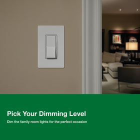 LED+ dimming technology ensures smooth performance with many LED bulbs