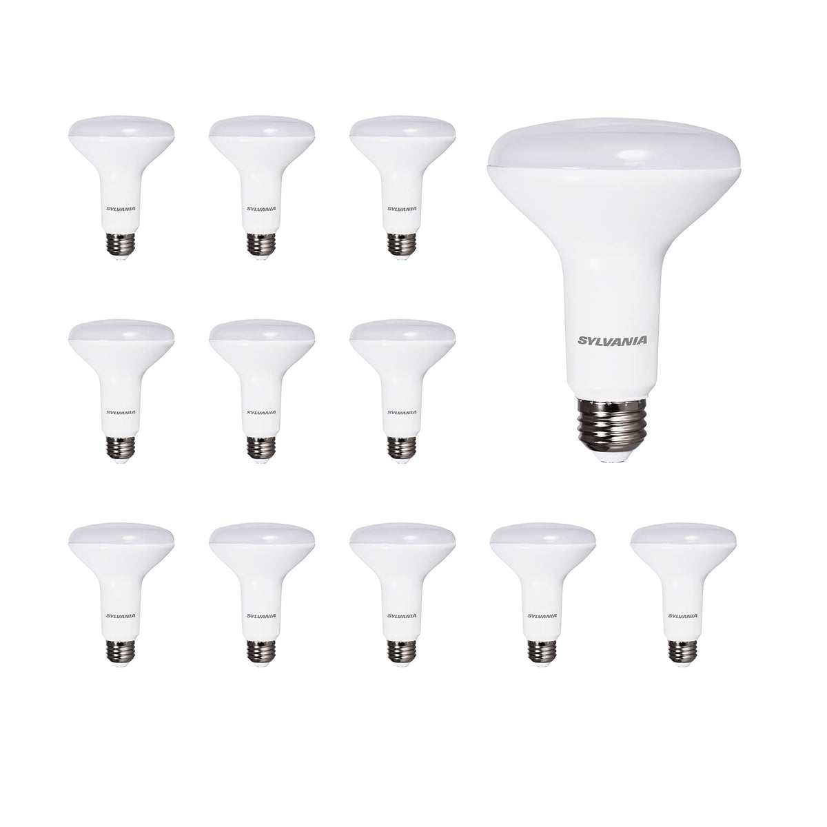 LEDVANCE Sylvania BR30 LED bulb delivers 650 lumens for bright ceiling lighting.
