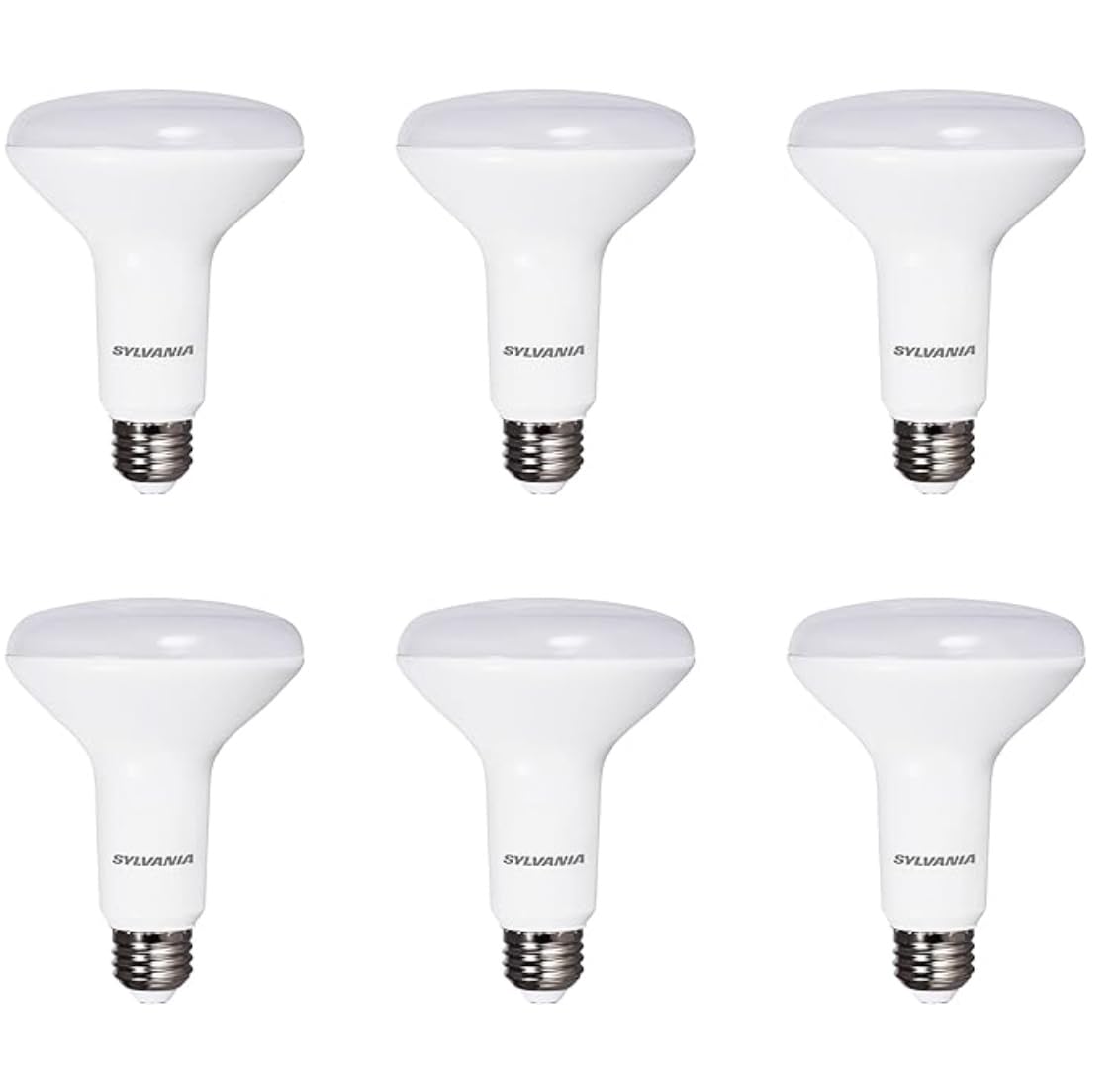 LEDVANCE Sylvania BR30 bulb in a ceiling fixture providing bright daylight illumination for living spaces.