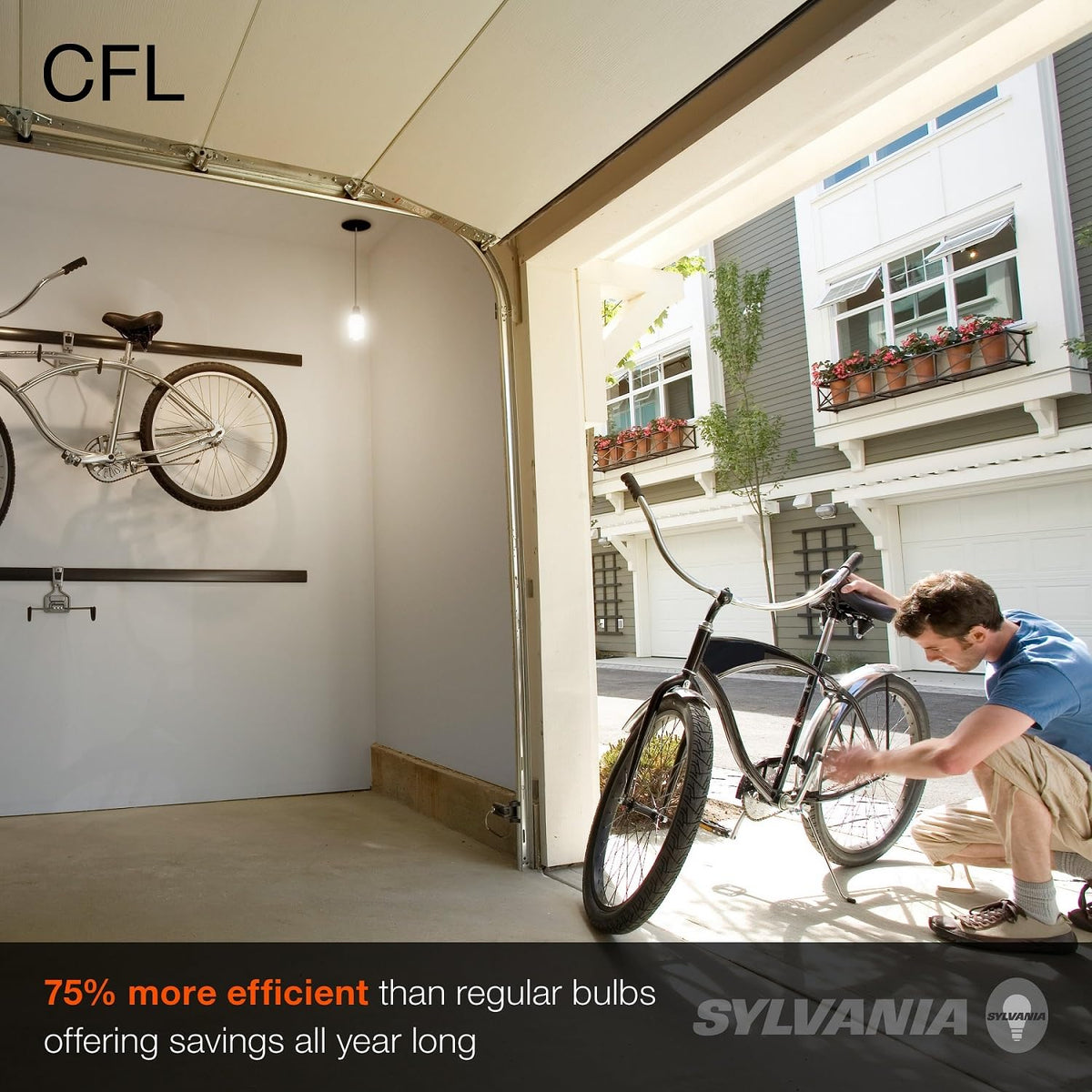LEDVANCE Sylvania CFL T2 Twist 8-pack for energy-efficient home lighting updates.
