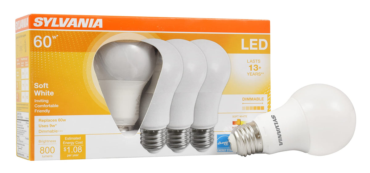 LEDVANCE Sylvania A19 bulb delivering 800 lumens for bright, energy-efficient lighting