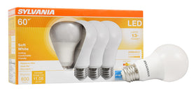 LEDVANCE Sylvania A19 bulb delivering 800 lumens for bright, energy-efficient lighting