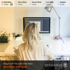 LEDVANCE Sylvania A19 frosted finish to reduce glare