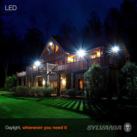 LEDVANCE Sylvania Night Chaser PAR38 patio flood light enhances garden and patio ambiance