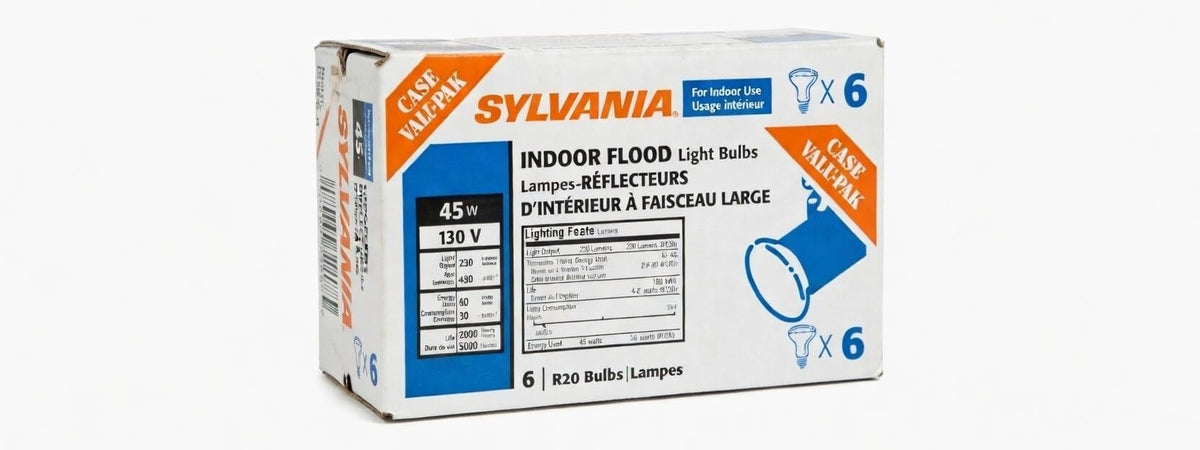 LEDVANCE Sylvania R20 frosted flood bulb for warm ambient lighting in living spaces
