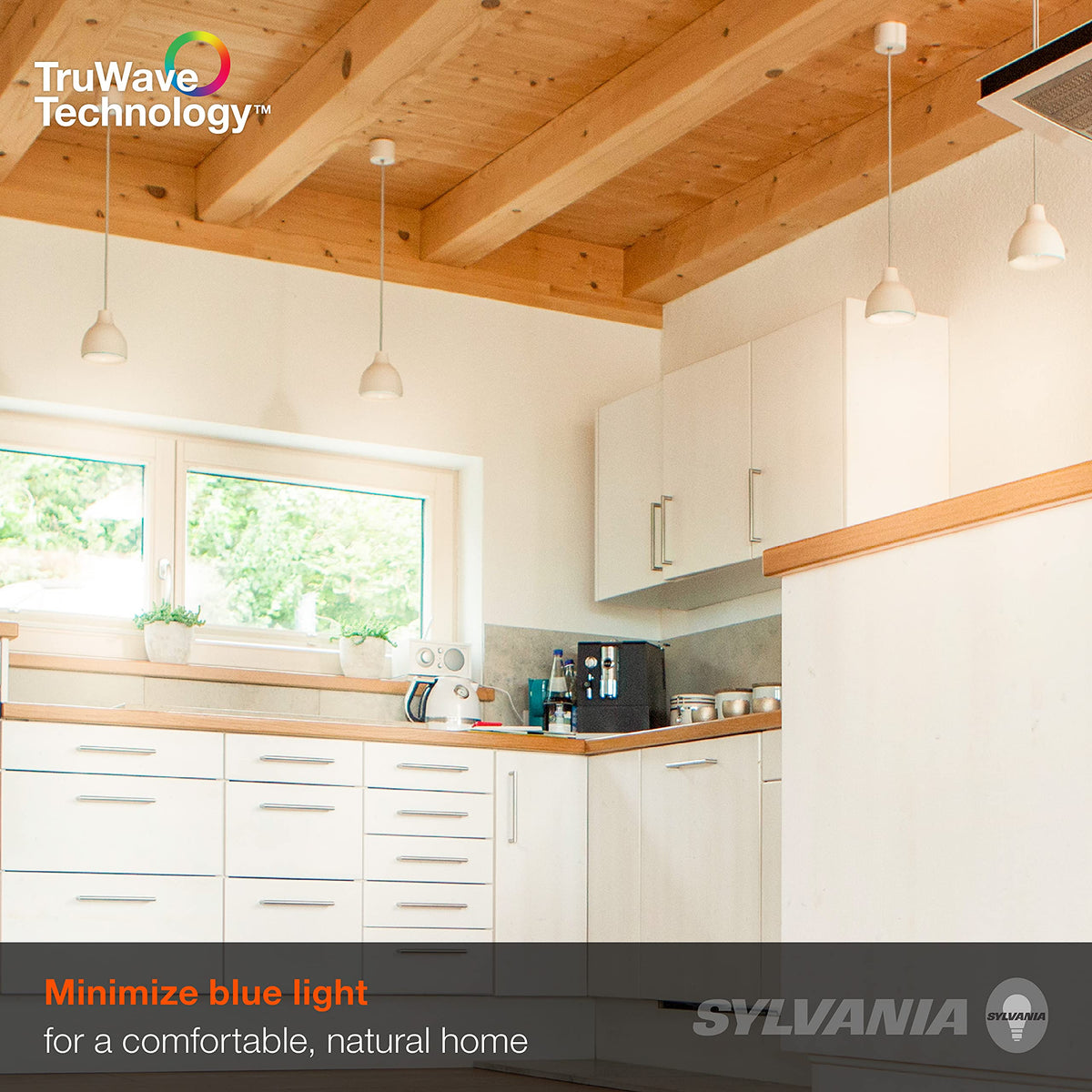 LEDVANCE Sylvania TruWave clear-glass bulb showing classic design and vivid color rendering