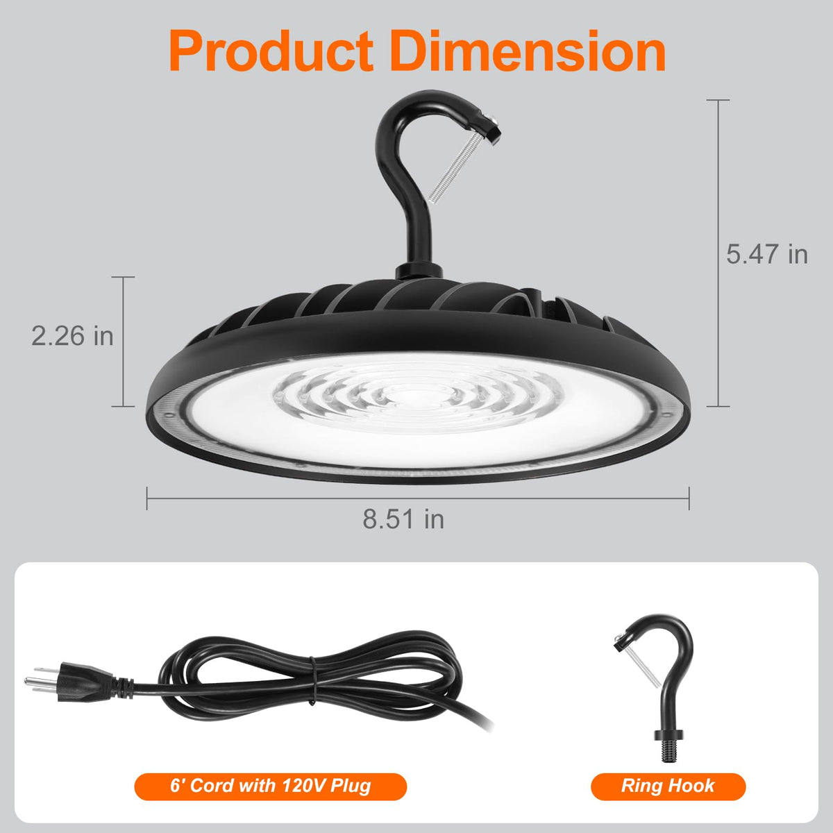 LEDVANCE SYLVANIA UFO 100W surge protection 2kV guards against power spikes.