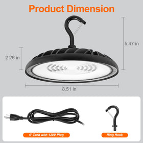 LEDVANCE SYLVANIA UFO 100W surge protection 2kV guards against power spikes.