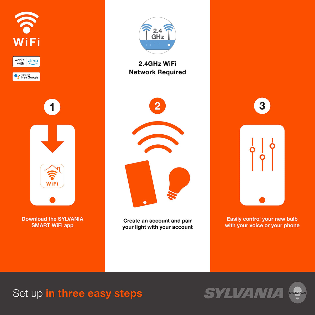 SYLVANIA WiFi bulb dimmed to create a cozy evening ambiance