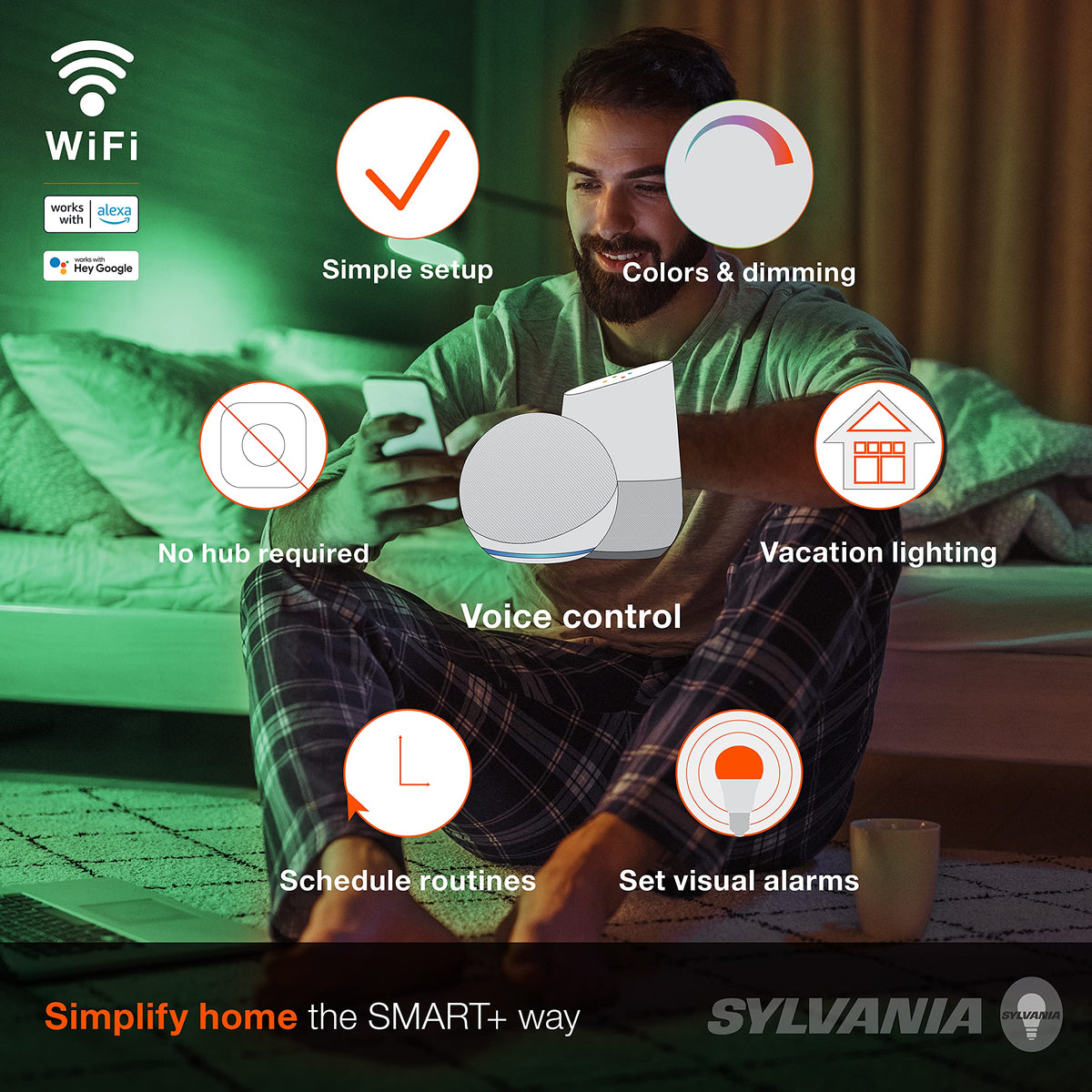 SYLVANIA WiFi bulb responds to Alexa for hands free control