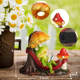 Leekung solar light frog figurine lights paths and creates whimsy after dark.