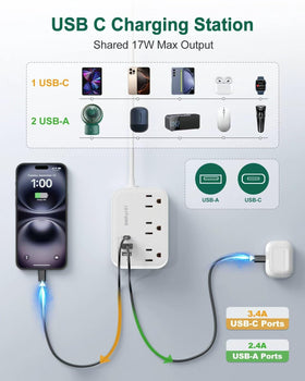 Leekyrin travel adapter EU Type C plug suitable for European outlets