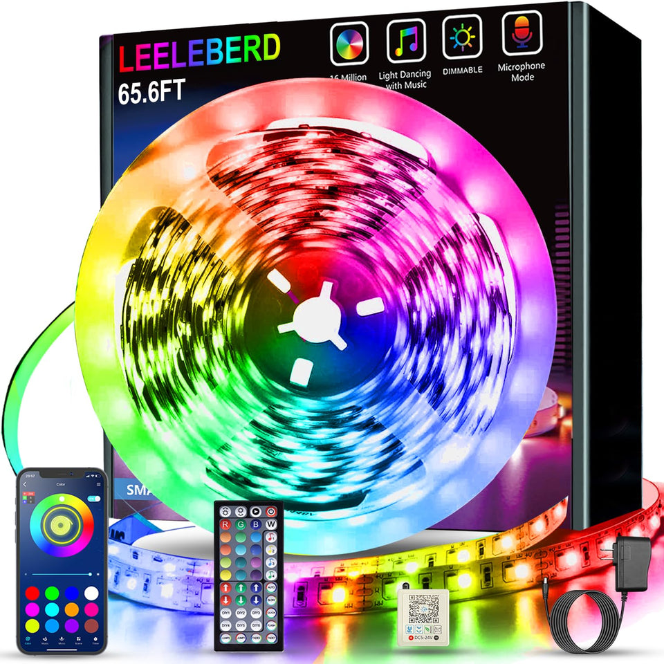 Leeleberd LED strip lights create bedroom ambience with customizable colors for relaxing evenings