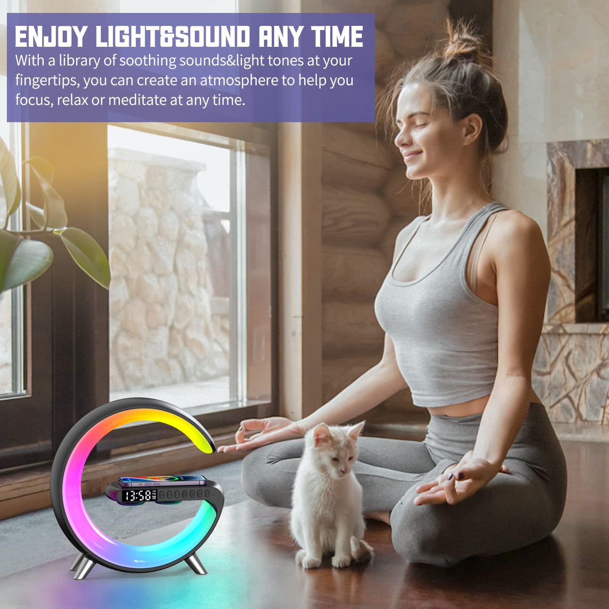 LeeNabao lamp provides a soft ambient night light in the bedroom.