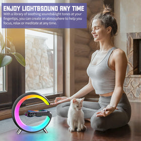 LeeNabao lamp provides a soft ambient night light in the bedroom.