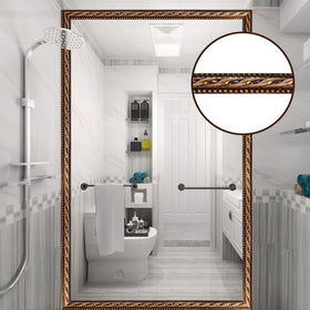Leenevs 3D wall edging brass finish provides depth and shine