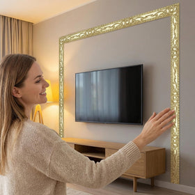 Leenevs wall molding on tile or wood adds tidy, cohesive decor in any room.
