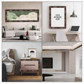 Leenevs mirror frame trim brass finish adds refined reflection detail.