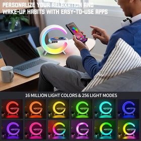LeeNabao LED lamp with Bluetooth speaker and 360° sound