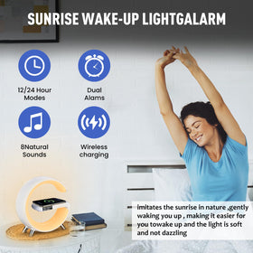LeeNabao lamp with a clear digital clock display