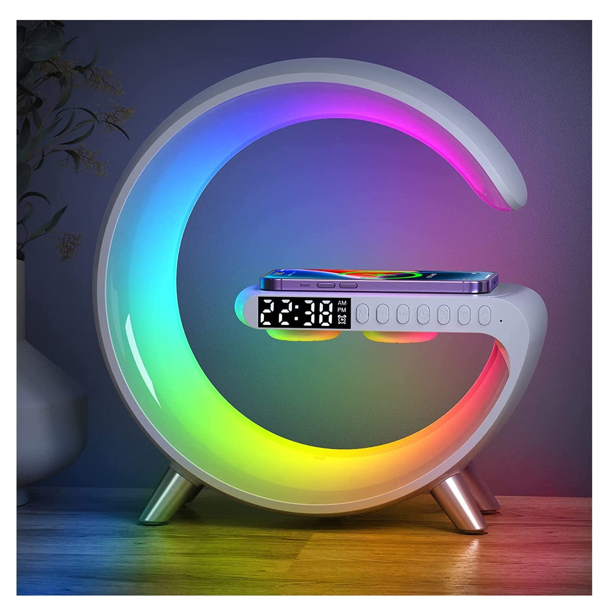 LeeNabao Smart LED Table Lamp front view showing 4-in-1 design for desks