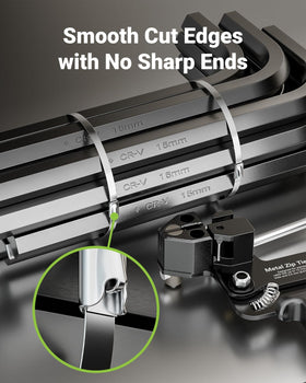 LEENUE metal cable tie gun cutting ties cleanly for neat finishes.