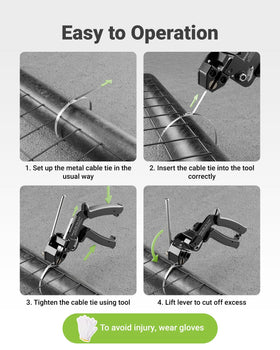 LEENUE metal cable tie gun fence repair applications for sturdy ties.