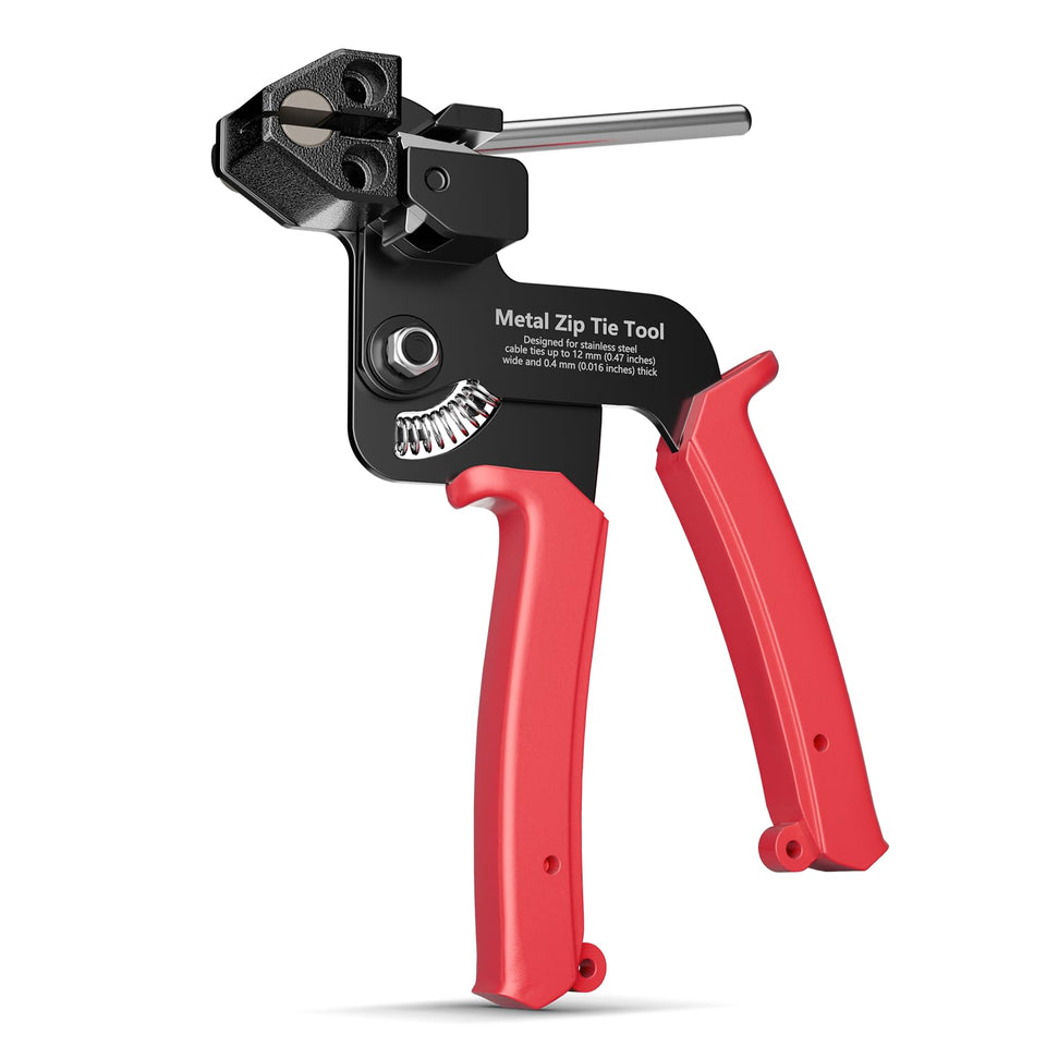 LEENUE metal zip tie tool front view for fast, clean fastening.