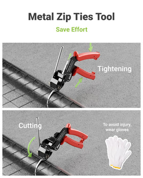 LEENUE zip tie tool side grip showing ergonomic handle for comfort.