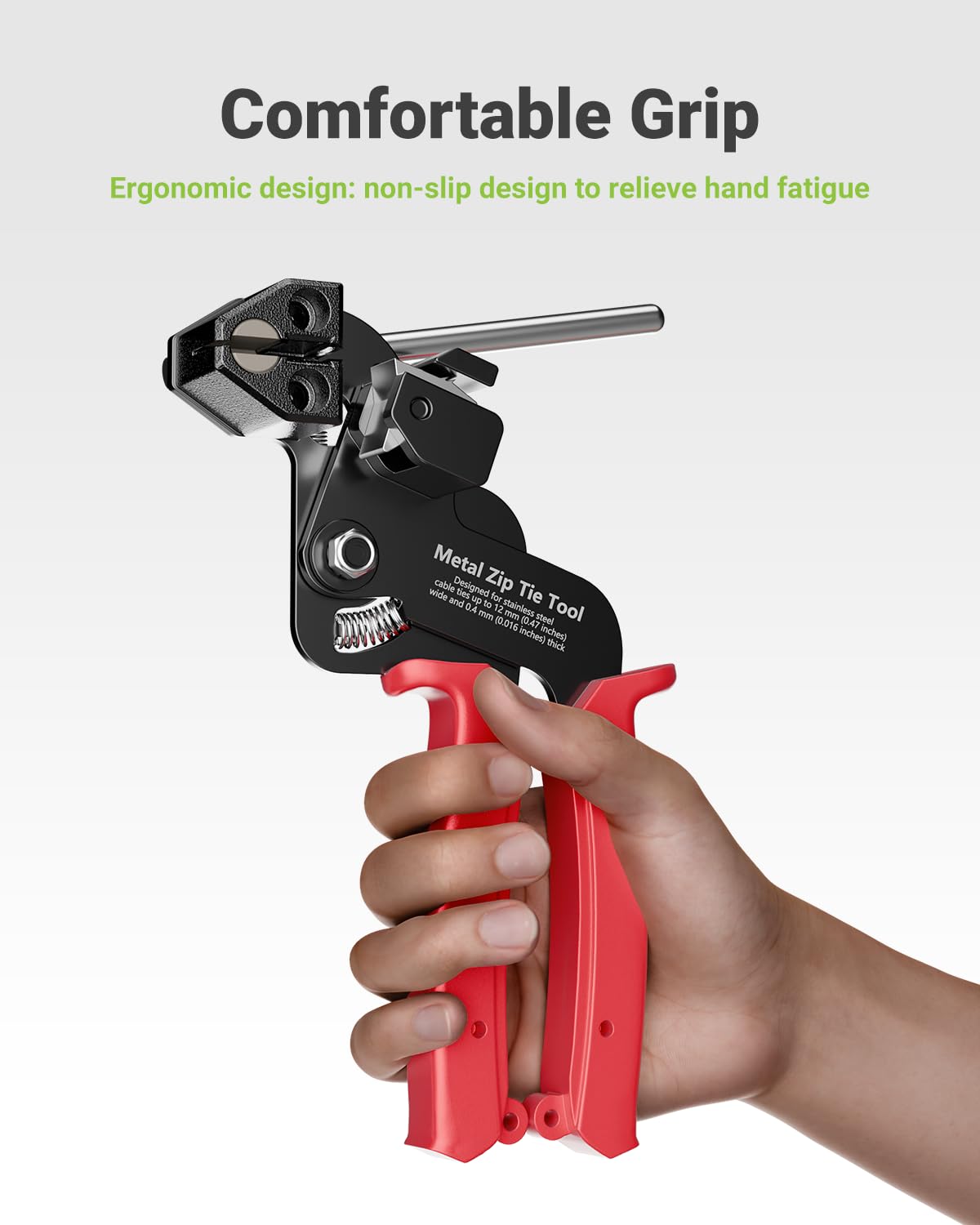 LEENUE ergonomic grip detail designed for extended use.