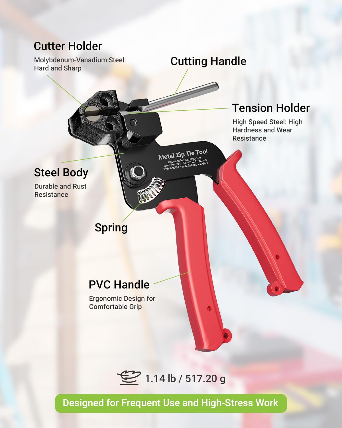 LEENUE tool binding an exhaust pipe showcases versatility.