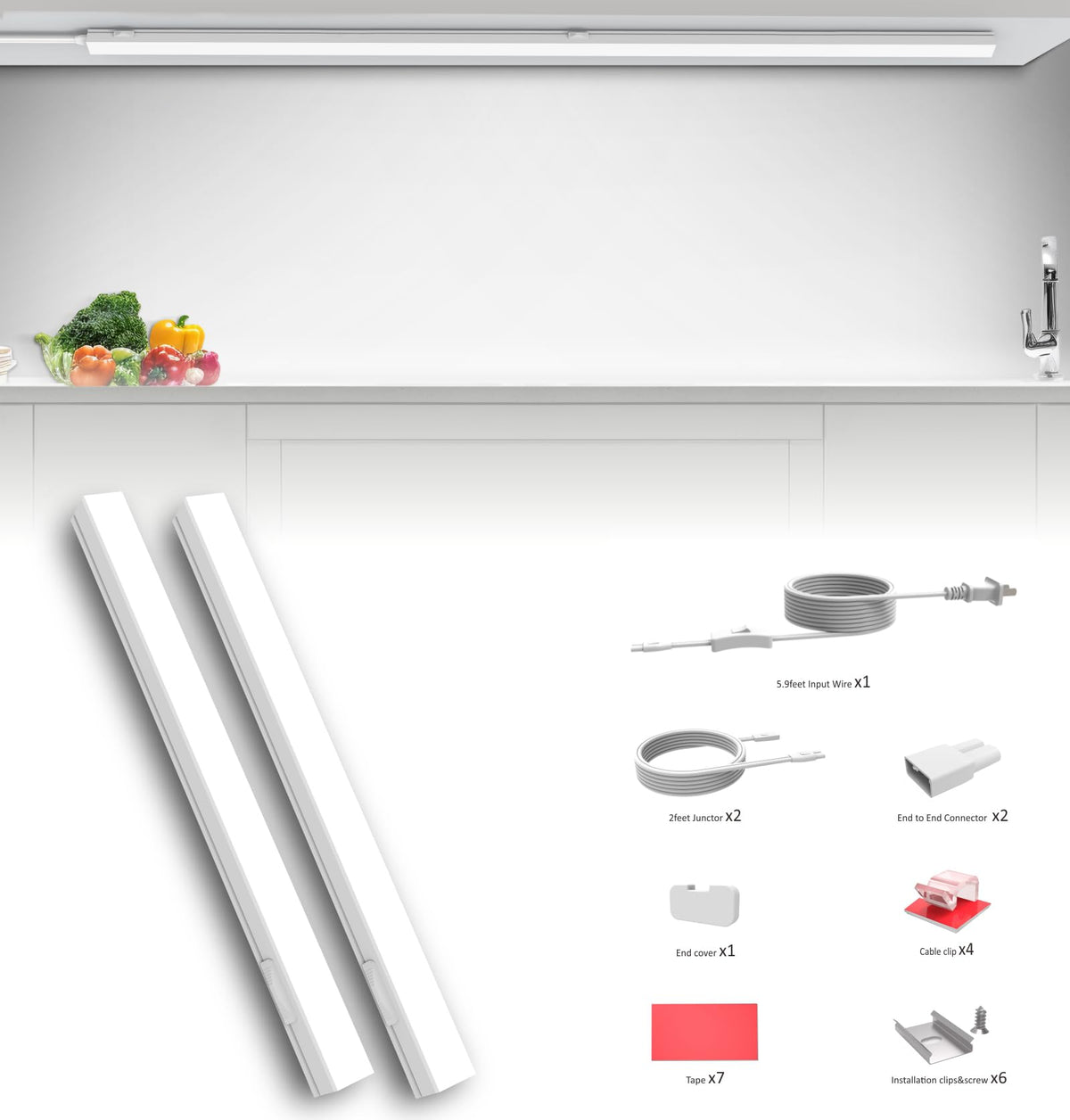 Leetdud high-efficacy LED provides 850 lumens per 24inch unit for bright task lighting.
