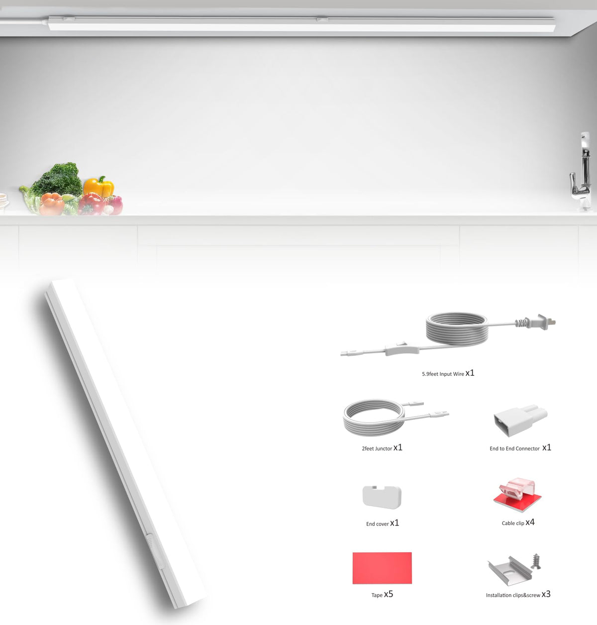 Leetdud kitchen counter lighting suitable for meal prep