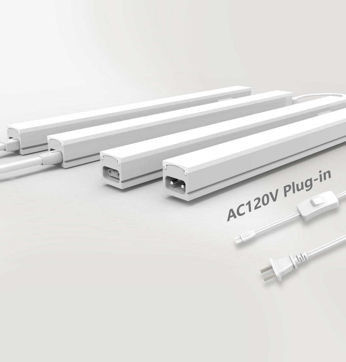 Leetdud under-cabinet light 16in four-pack plug-in for easy kitchen lighting