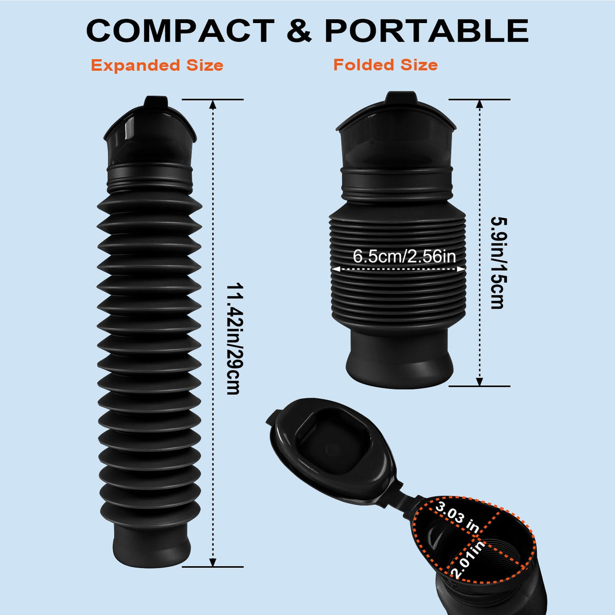 Leetye Mei pee bottle in carrying bag for camping trips