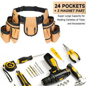 LEFOR·Z hammer and front pockets magnets secure small items.
