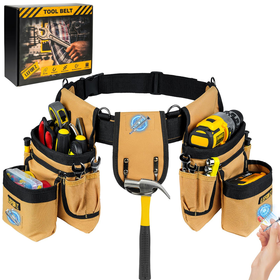 LEFOR·Z tool belt with 27 pockets for organized tools on the job.
