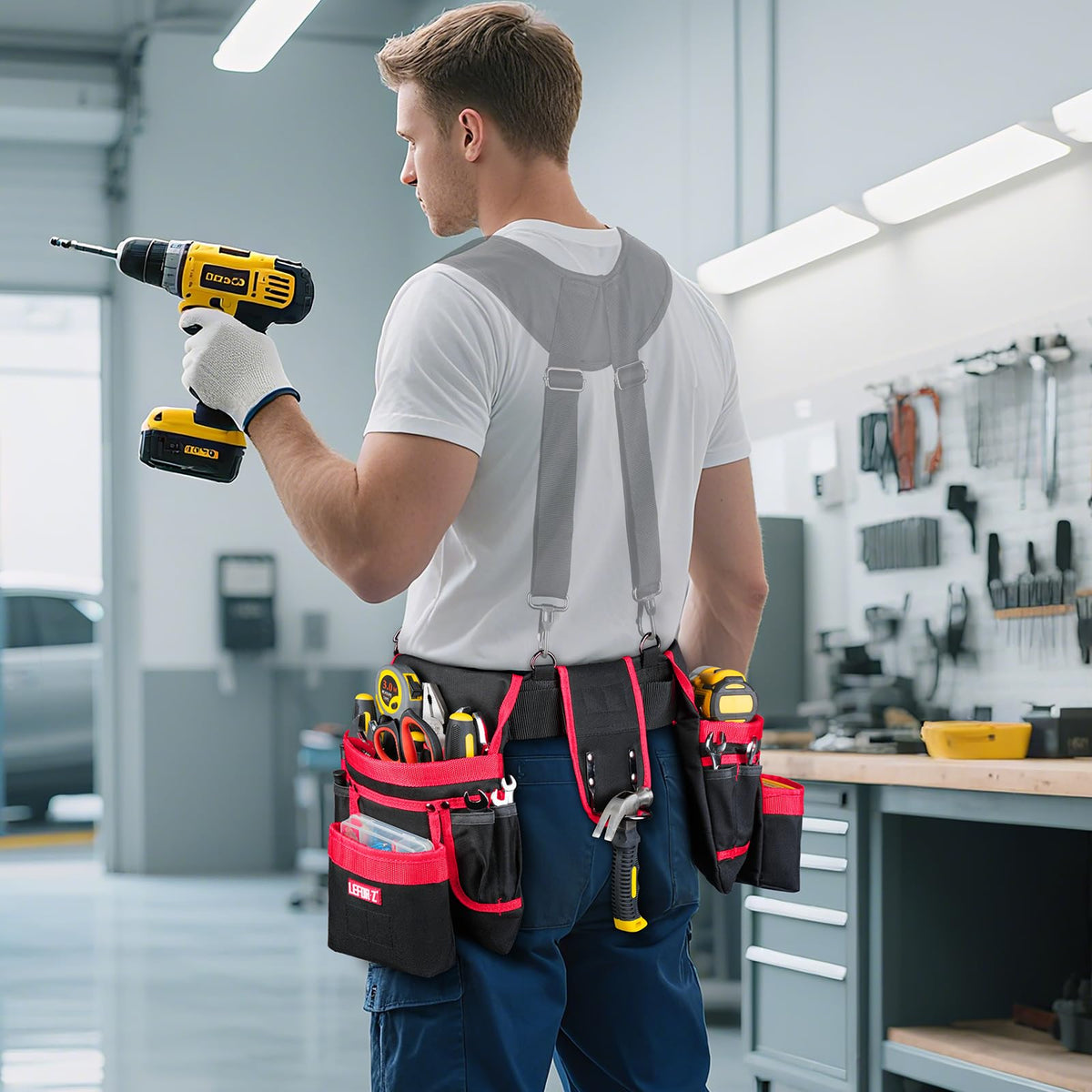 LEFOR·Z tool belt detachable pockets to adapt to tool quantity.