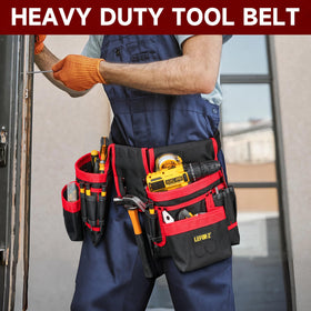 LEFOR·Z tool belt shown on a construction site for practical use.