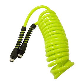 Legacy Manufacturing Flexzilla recoil air hose 10ft in ZillaGreen, designed for easy coil-free operation.