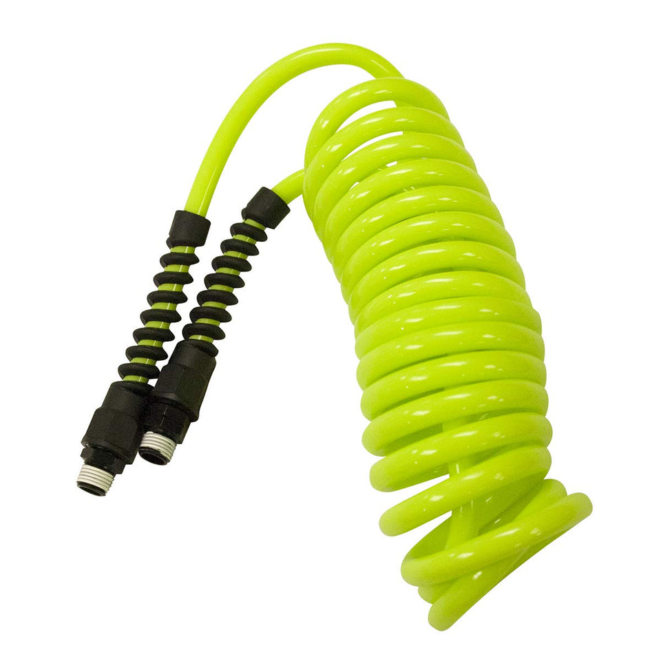 Legacy Manufacturing Flexzilla recoil air hose 10ft in ZillaGreen, designed for easy coil-free operation.