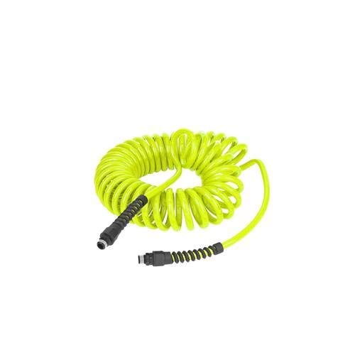 Legacy Manufacturing Flexzilla ZillaGreen recoil hose demonstrates extreme weather flexibility from -40 to 165°F.