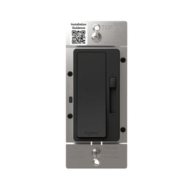 Legrand Radiant 150W Dimmer front view showing sleek black finish and precise dimming control
