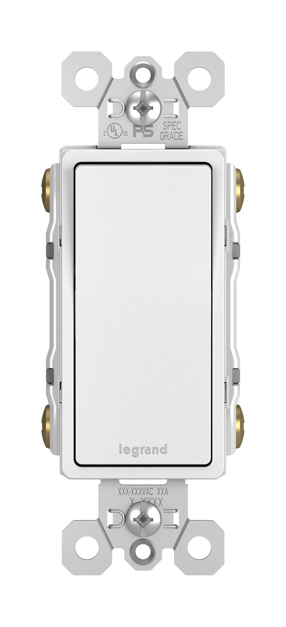 Legrand Radiant 4-way rocker switch white in a contemporary living room for multi-location lighting.