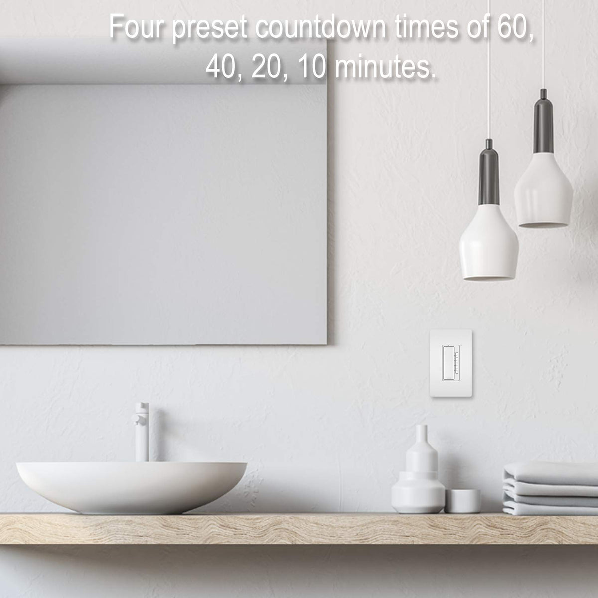 Legrand Radiant 60-minute preset button enables timed control
