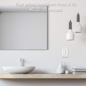 Legrand Radiant 60-minute preset button enables timed control