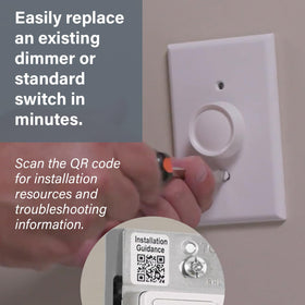 Legrand Radiant dimmer with Burst Mode option to reduce on-delay for LEDs