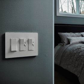 Interchangeable face colors provide easy décor coordination